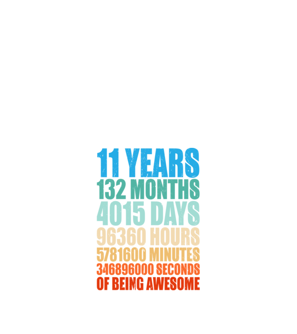 11 years of being awesome model negru pe tricou