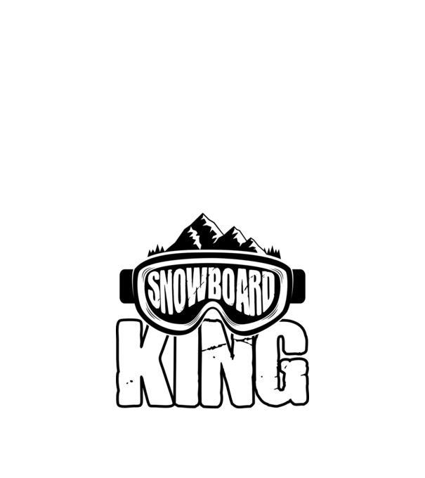 Snowboard king 01 model negru pe tricou