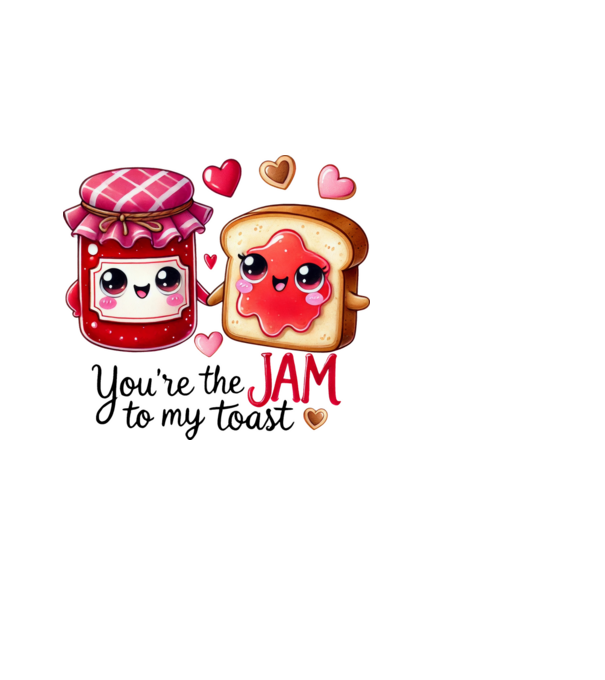 Jam to my Toast model negru pe tricou