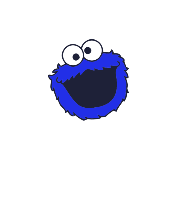 Cookie Monster Face model negru pe tricou