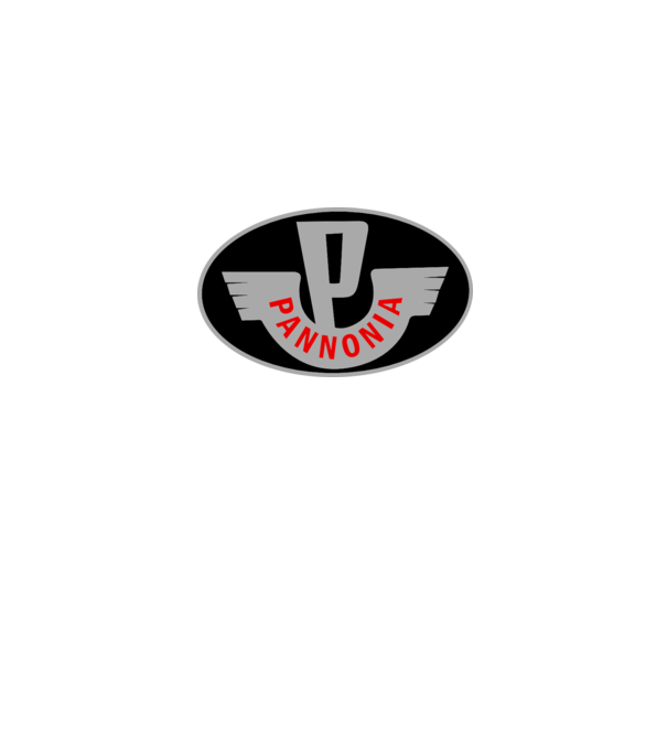 Logo Pannonia model alb pe tricou