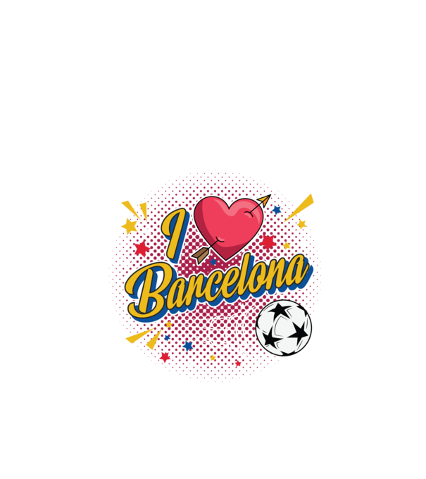 Popart Barcelona model negru pe tricou