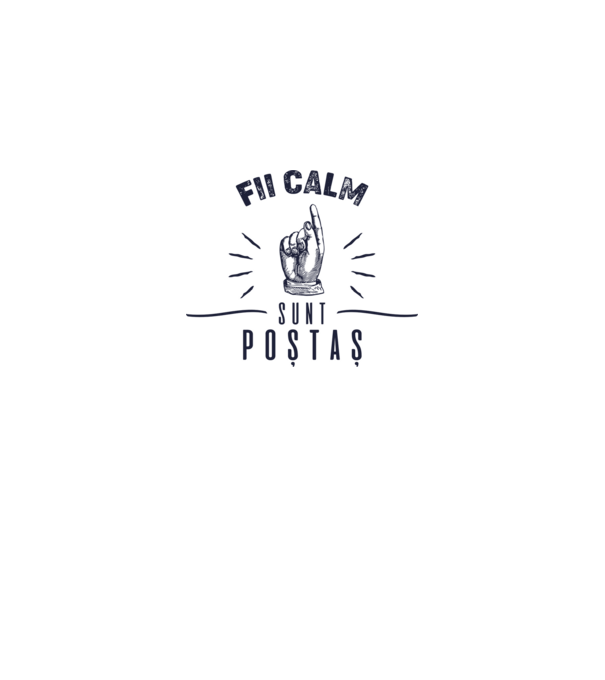Fii calm, sunt poștaș model albastru deschis pe tricou