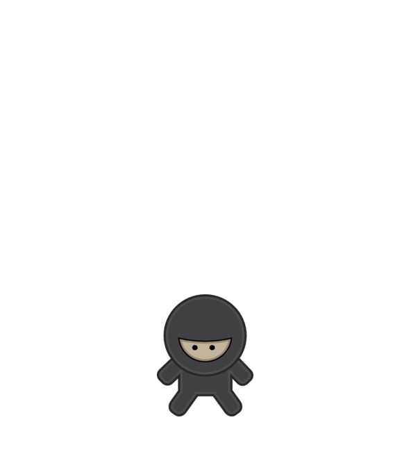 ninja model negru pe tricou