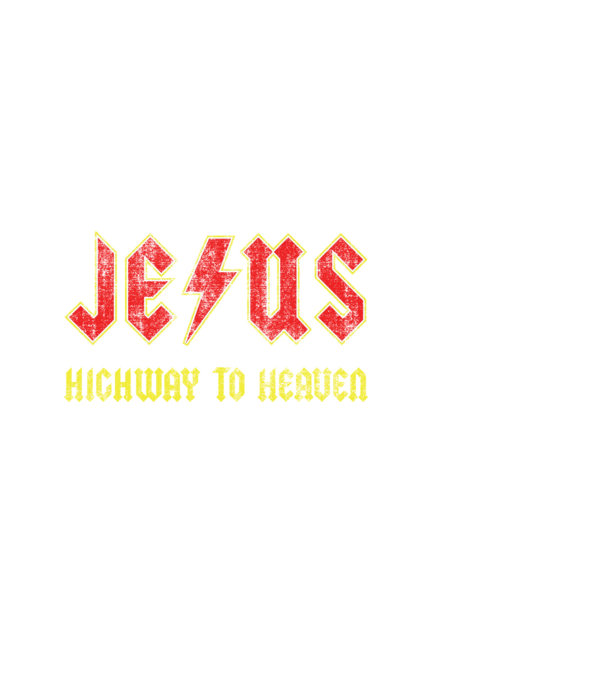 JESUS HIGHWAY TO HEAVEN model alb pe tricou