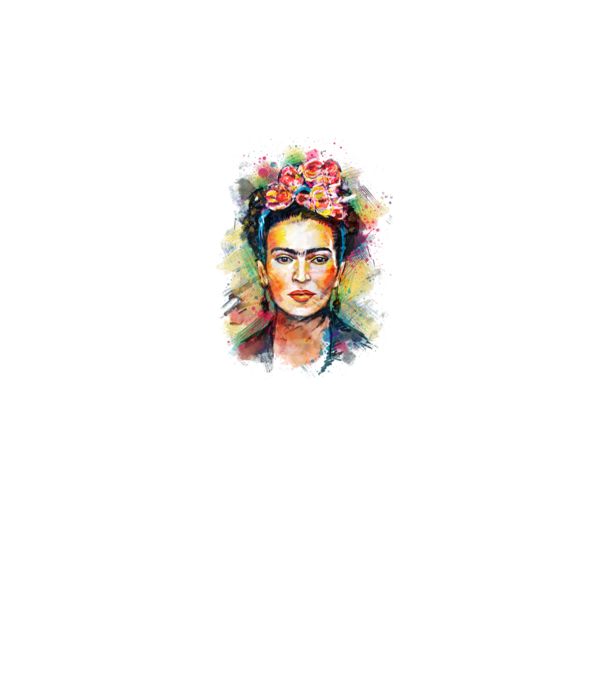 Frida Kahlo model alb pe tricou