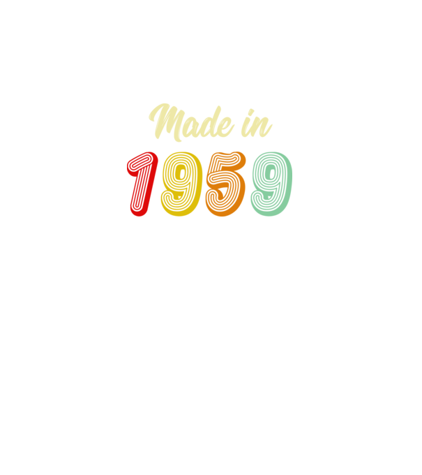 made in 1959 retro model negru pe tricou