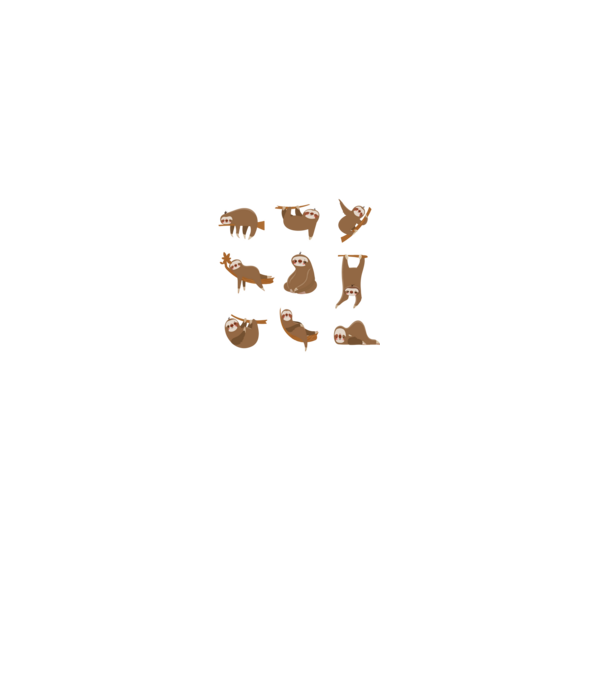 Sloth yoga model negru pe tricou