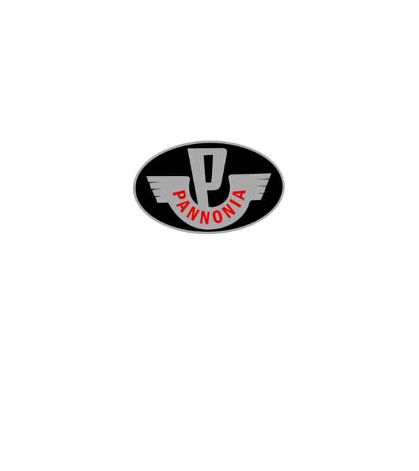 Logo Pannonia model alb pe tricou