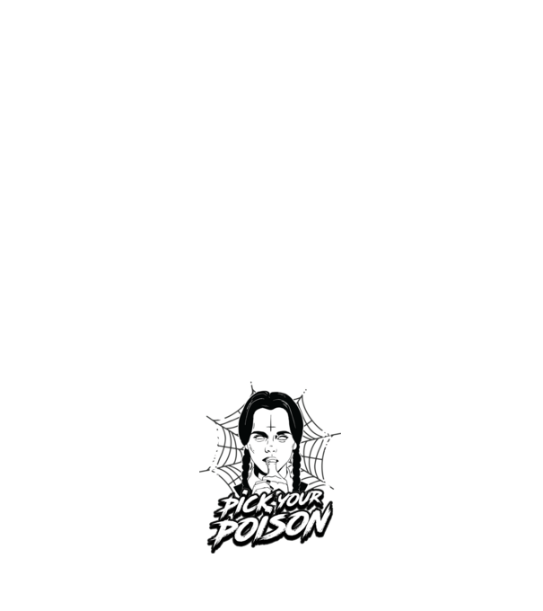 WEDNESDAY Pick your poison model albastru închis pe tricou