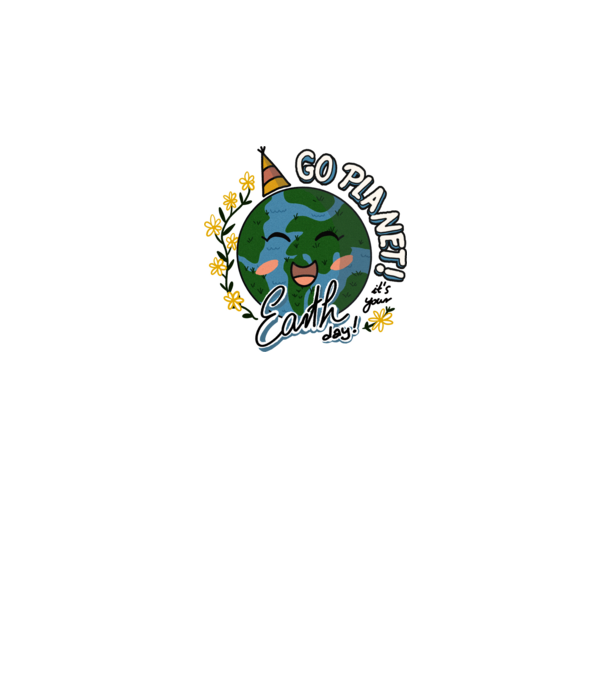 Go planet model alb pe tricou