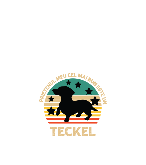 Prietenul meu cel mai bun este un teckel model negru pe tricou
