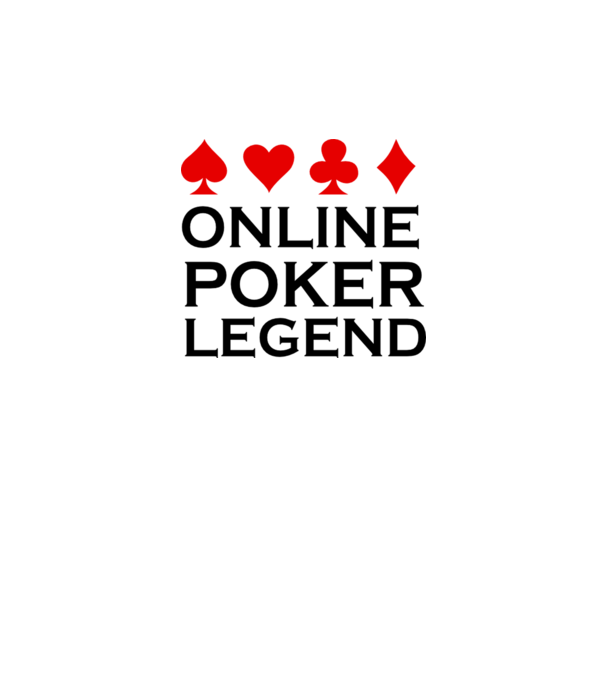 Online Poker Legend model alb pe tricou