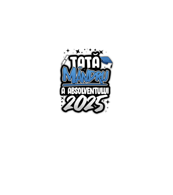 Tată MÂNDRU a absolventului model alb pe tricou