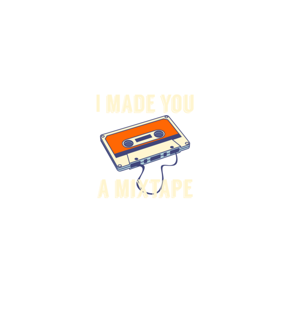 Mixtape model negru pe tricou