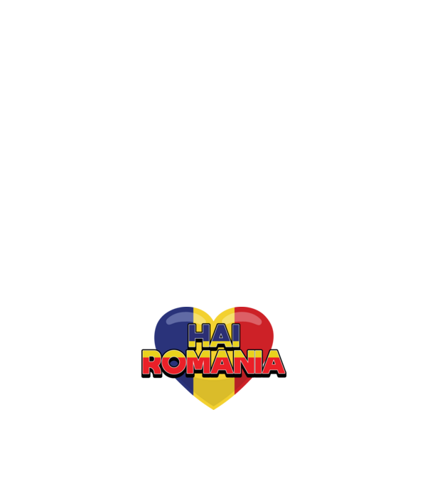 Romania heart model albastru închis pe tricou