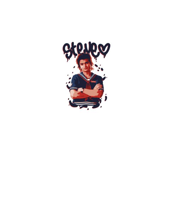 steve stranger things model gri pe tricou