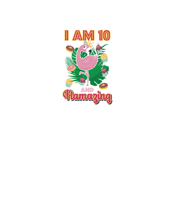 FLAMAZING Birthday 10 Years old model alb pe tricou