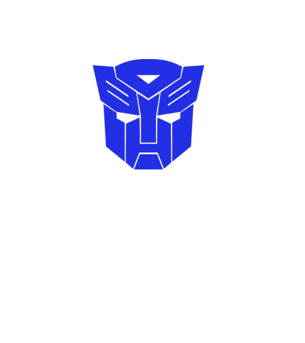 Autobot model alb pe tricou