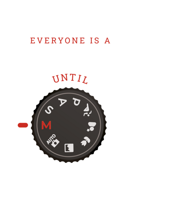 Everyone is a photographer until model negru pe tricou