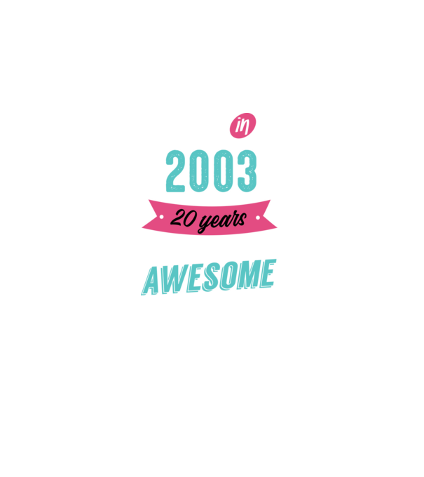 MADE IN 2003 model negru pe tricou