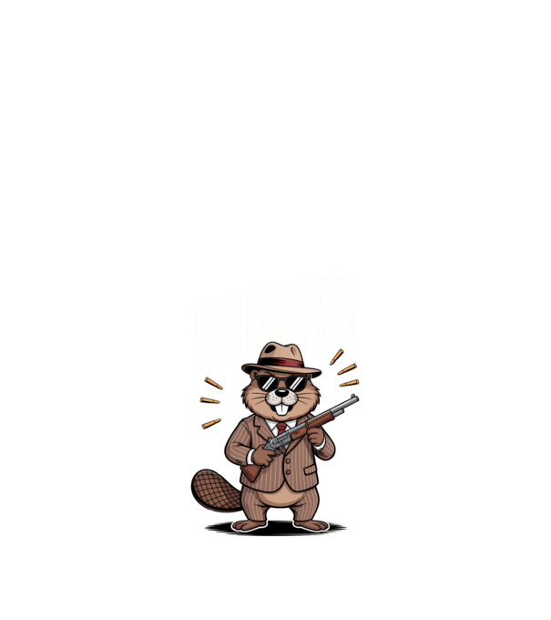 Bobrito Bandito model negru pe tricou
