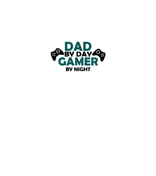 Dad by day gamer by night model alb pe tricou
