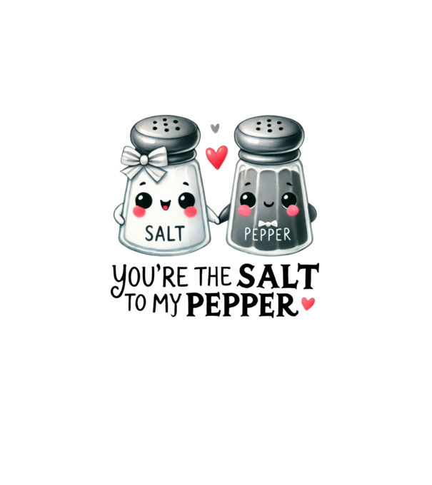 Salt to my Pepper model alb pe tricou