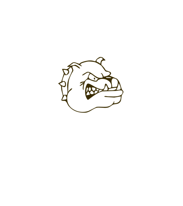 Bulldog model alb pe tricou