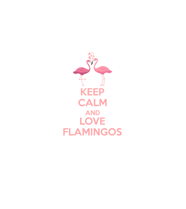 KEEP CALM and love flamingos pink model negru pe tricou