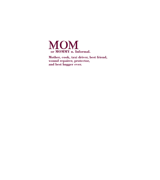 Mom definition model roz deschis pe tricou