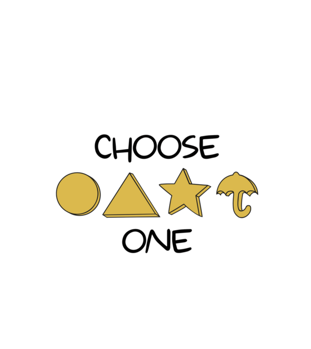 choose one squid game model alb pe tricou