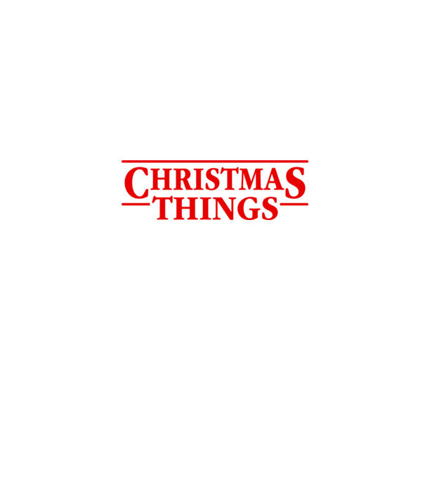 Christmas Things model negru pe tricou