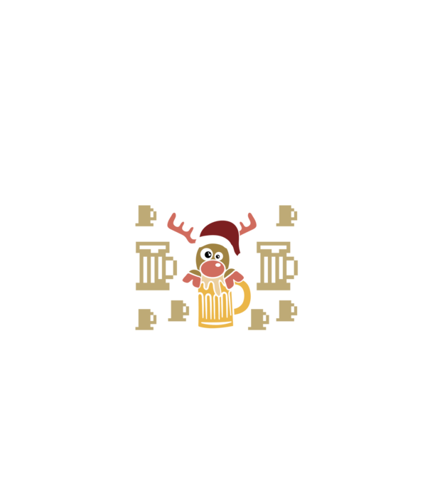 Christmas beer pulovăr urât model negru pe tricou