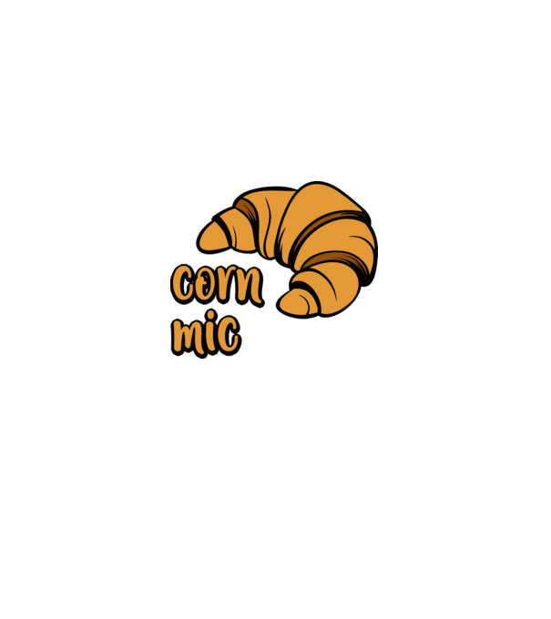 corn mic model alb pe tricou