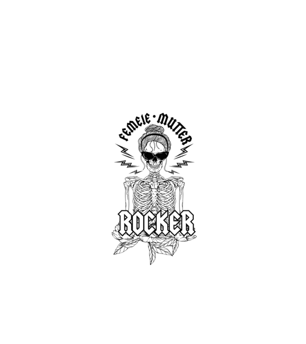 femeie - mutter - rocker model alb pe tricou