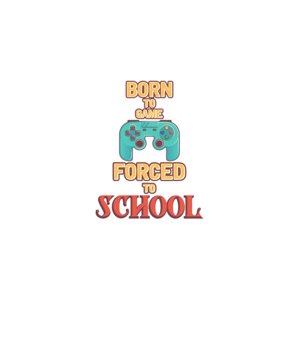 Born to game model negru pe tricou