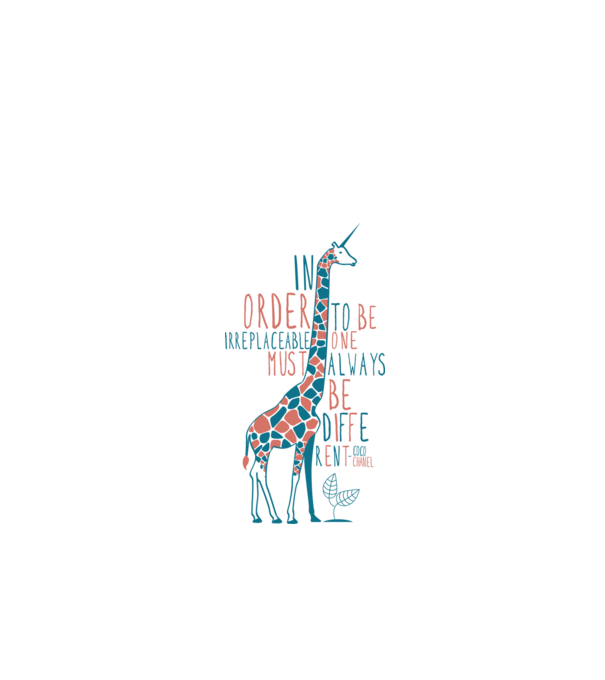 Giraffe model alb pe tricou