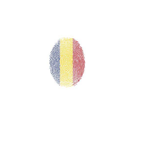 România fingerprint model negru pe tricou