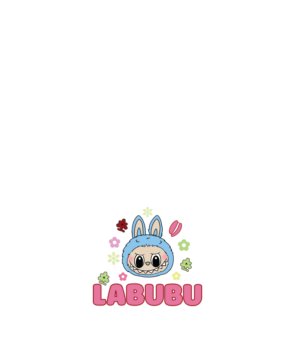 Labubu model negru pe tricou