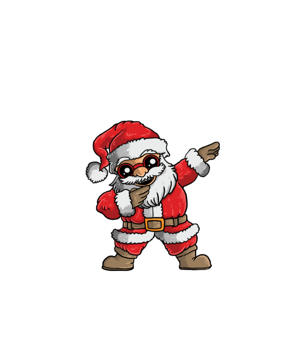 Santa dab model negru pe tricou