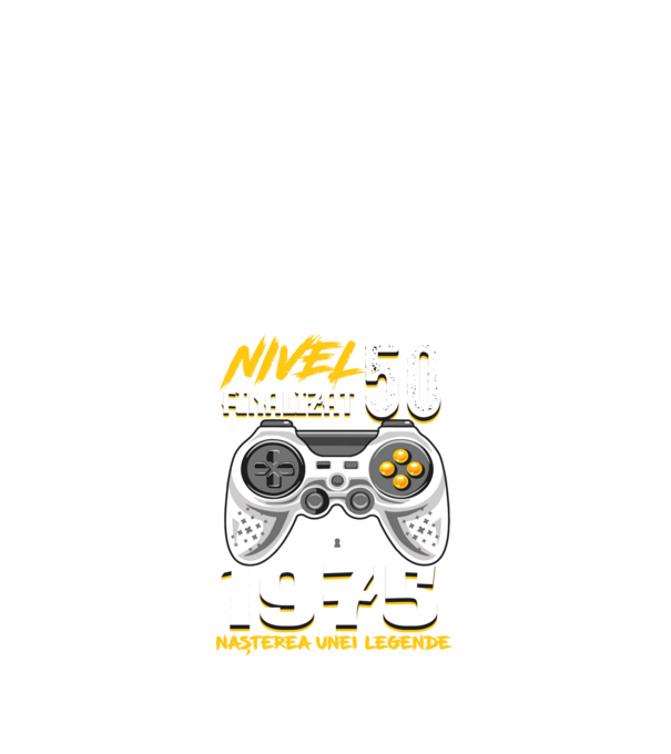 Nivel Finalizat 50 model negru pe tricou