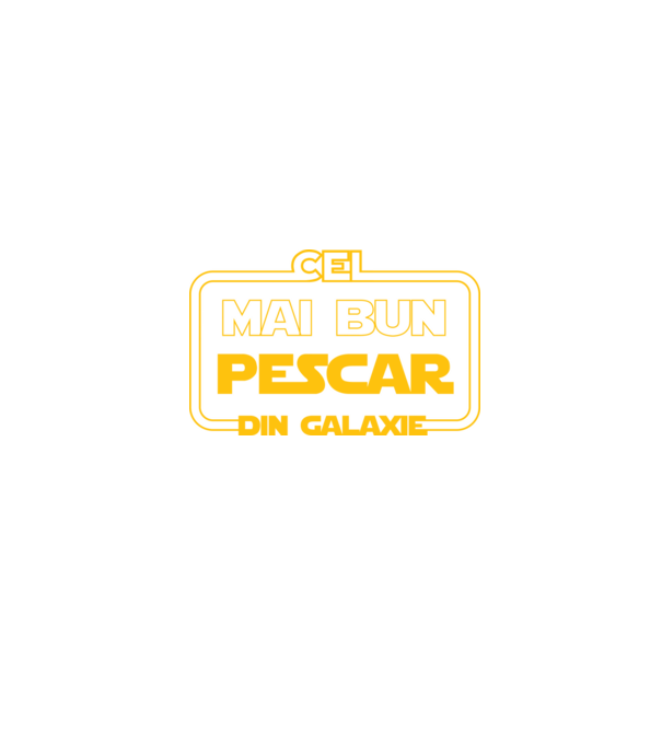 Cel mai bun pescar din galaxie model negru pe tricou