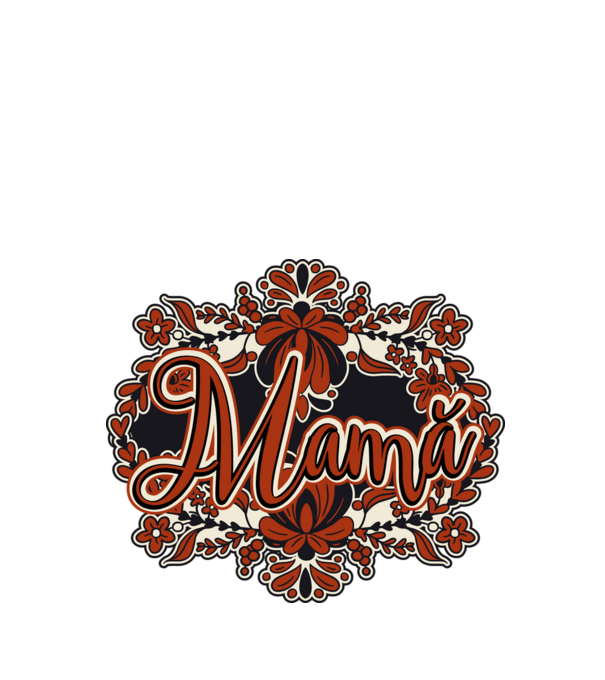 Mamă model negru pe tricou