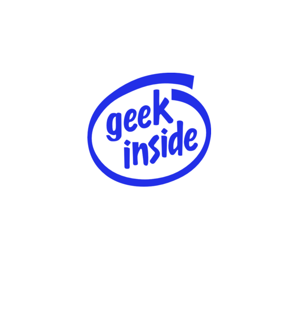Geek inside model gri pe tricou