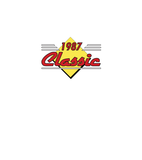 Classic - 1987 model alb pe tricou
