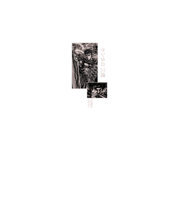 Guts Berserk model negru pe tricou