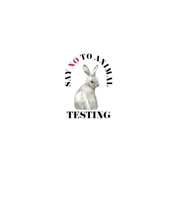 Say NO to animal testing model alb pe tricou