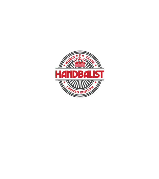 handbalist model alb pe tricou