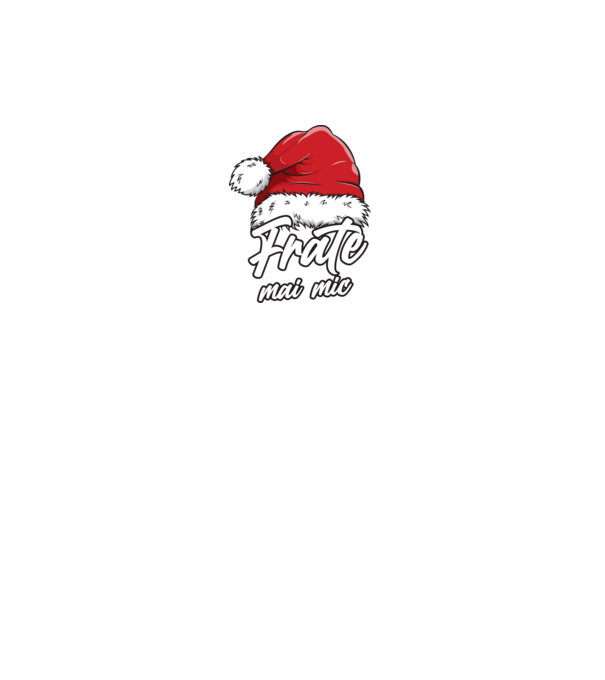 frate mai mic Santa Hat model negru pe tricou